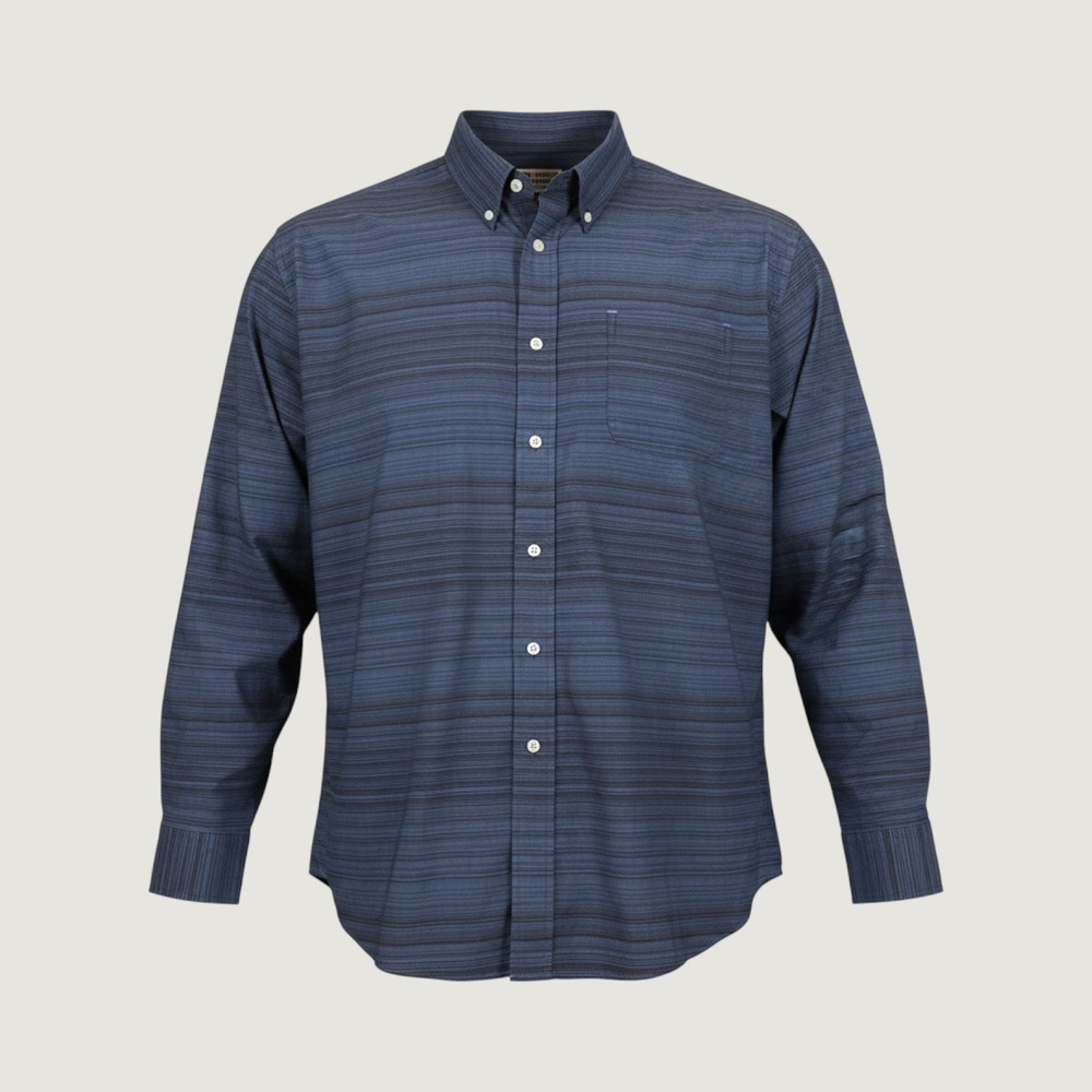 Panhandle Slim Mens 2XL Navy Blue Textured Stripe Western Button Down Shirt